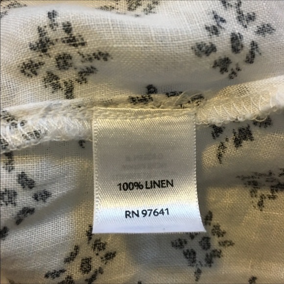 J.Jill linen tunic ⭐️ woodblock print ⭐️ black & white geometric ⭐️ LP - Picture 6 of 7